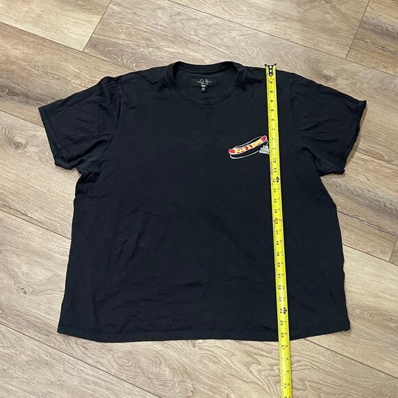 RAG & BONE Men's NY Hotdog Cotton Tee Size XXL In Black - Picture 3 of 10